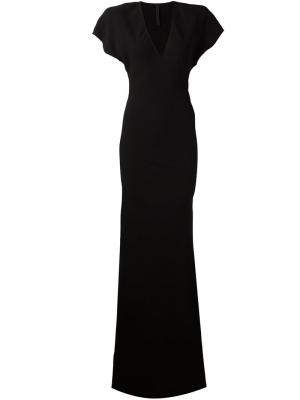 Длинное платье с плечиками Gareth Pugh. Цвет: чёрный