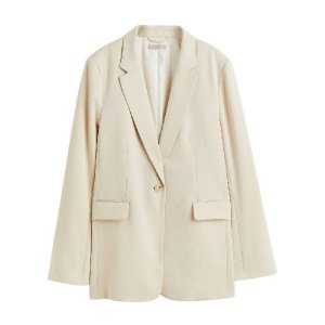 Пиджак однобортный Single-breasted Jacket, кремовый H&M
