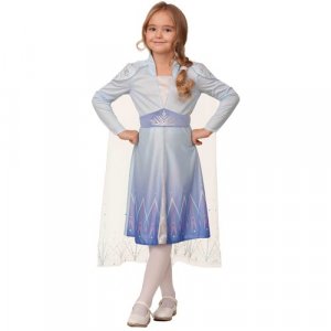 Карнавальный костюм «Эльза 2», платье, р. 30, рост 116 см Батик. Цвет: голубой/мультиколор/микс