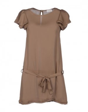 Короткое платье SOTTOMARINO. Цвет: светло-коричневый