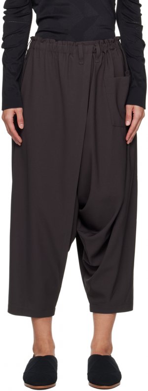 Серые базовые брюки с бесшовным низом , цвет Charcoal grey 132 5. Issey Miyake