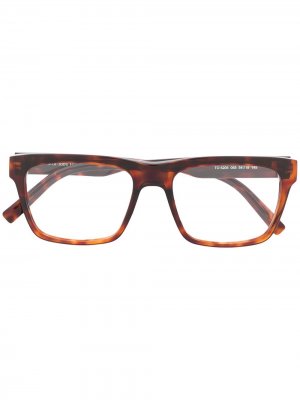 Tods очки в квадратной оправе с логотипом Tod's. Цвет: коричневый