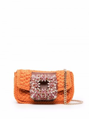 Маленькая сумка Mia с кристаллами Gedebe. Цвет: оранжевый