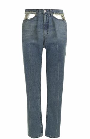 Укороченные джинсы с потертостями и разрезами Rachel Comey. Цвет: синий