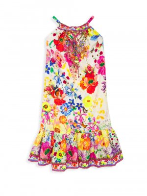 Платье для девочек с оборками и заниженной талией , разноцветный CAMILLA