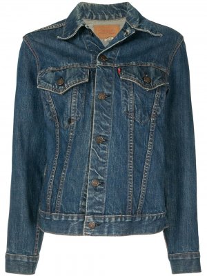 Джинсовая куртка 1970-х годов на пуговицах Fake Alpha Vintage. Цвет: синий