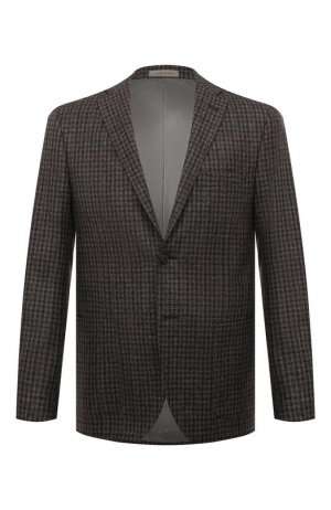 Шерстяной пиджак Corneliani. Цвет: серый