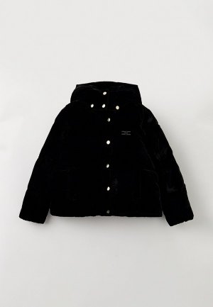 Куртка утепленная Elisabetta Franchi La Mia Bambina. Цвет: черный