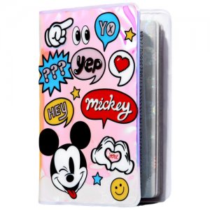 Обложка для паспорта Mickey, Микки Маус Disney. Цвет: розовый