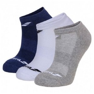 Носки спортивные Socks Junior Invisible x3 White/Blue/Gray 5JA1461-1033, 31/34 Babolat. Цвет: серый/синий/белый