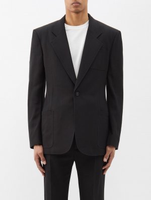 Однобортный фактурный пиджак , черный Bottega Veneta