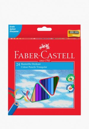Набор карандашей Faber-Castell цветные трехгранные, 24 цв.. Цвет: разноцветный