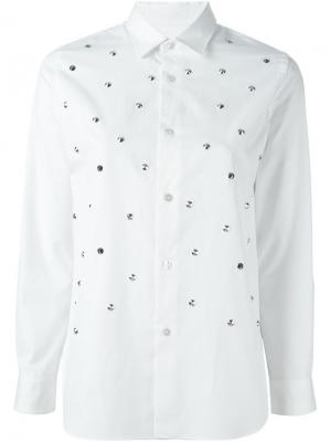 Рубашка с залкепками Junya Watanabe Comme Des Garçons. Цвет: белый