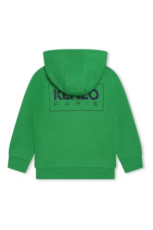 Зеленая толстовка KIDS на молнии , зеленый Kenzo