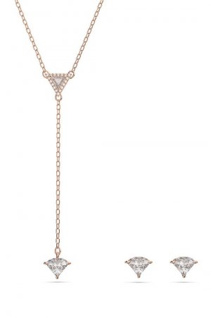 Ожерелье и серьги , серебро Swarovski