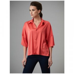 Блуза , размер 54, розовый Арт-Деко. Цвет: розовый/коралловый