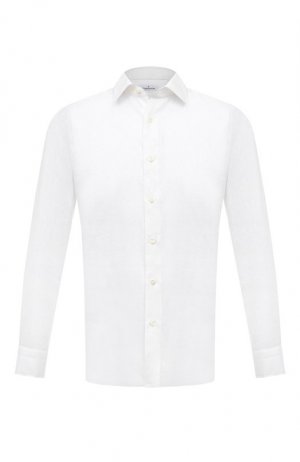Льняная рубашка Giampaolo. Цвет: белый
