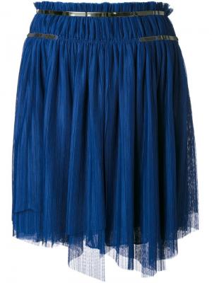 Плиссированная юбка Jay Ahr. Цвет: синий