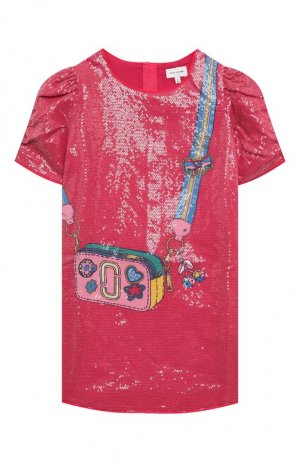 Платье с отделкой пайетками MARC JACOBS (THE). Цвет: розовый