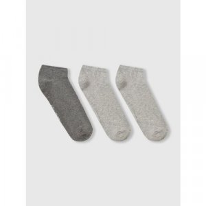 Носки , 3 пары, размер S INT, серый UNITED COLORS OF BENETTON. Цвет: серый