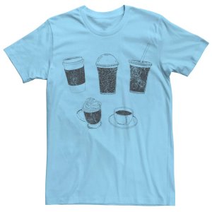 Мужская футболка для кофейных чашек и кружек , светло-синий Licensed Character