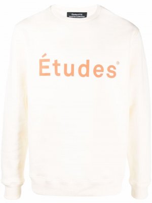 Толстовка с логотипом Etudes. Цвет: бежевый
