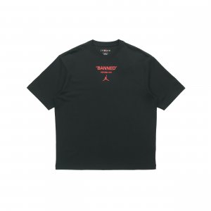 Air Повседневная спортивная футболка с коротким рукавом буквенным принтом Мужские топы Черные DM3545-010 Jordan