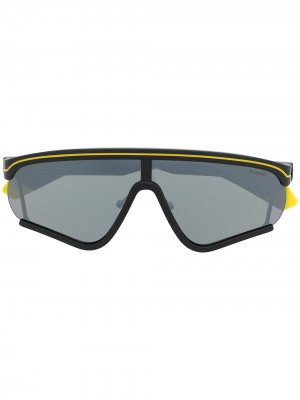 Солнцезащитные очки в массивной оправе MSGM. Цвет: черный