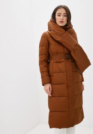 Куртка утепленная Clasna. Цвет: коричневый