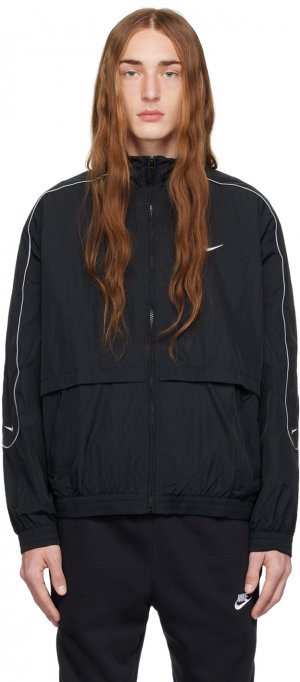 Черная спортивная куртка Solo с галочкой Nike