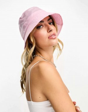 Шляпа-ведро из матового атласа нежно-розового цвета Madein.