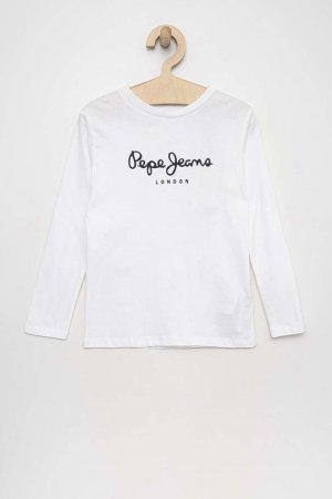 Хлопковая рубашка с длинными рукавами для мальчиков и девочек Herman New , белый Pepe Jeans
