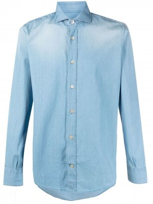Джинсовая рубашка Eleventy. Цвет: синий