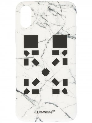 Чехол с принтом Marble Arrows для iPhone X из коллаборации Vancouver Off-White. Цвет: белый