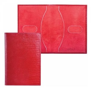 Обложка для паспорта BEFLER Ящерица, натуральная кожа, тиснение, красная, О.1-3. Цвет: красный