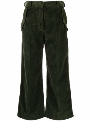 Вельветовые брюки широкого кроя Kenzo. Цвет: зеленый