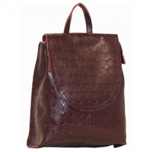 Рюкзак кожаный R 2606-5 Farfalla Rosso. Цвет: красный