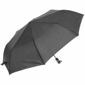 Мини-зонт , полуавтомат, 3 сложения, купол 90 см, 8 спиц, чехол в комплекте, серый, черный Ultramarine. Цвет: серый/черный