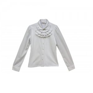 Блузка школьная для девочки (Размер: 128), арт. 13523 BADI JUNIOR. Цвет: белый