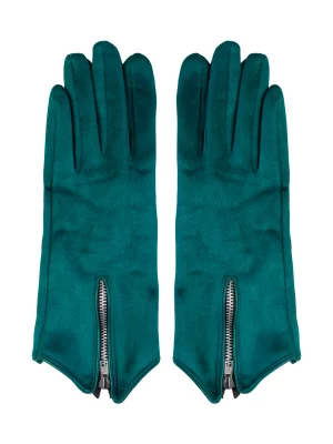 Перчатки женские ZW-ANG163 изумрудные, one size Pretty Mania. Цвет: зеленый