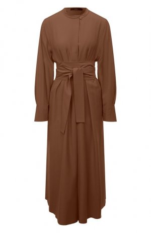 Платье из вискозы и шелка Windsor. Цвет: коричневый