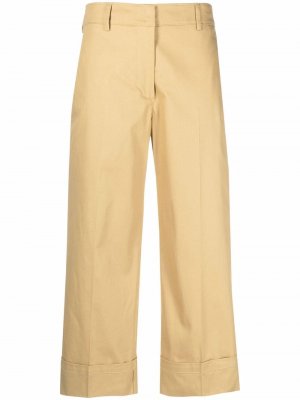 High-waisted cropped trousers Seventy. Цвет: коричневый
