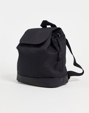 Черный нейлоновый маленький рюкзак в стиле ретро -Черный цвет ASOS DESIGN