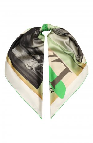 Шелковый платок Lanvin. Цвет: зелёный