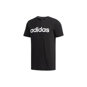 Neo Logo Print Straight-Cut T-Shirt Men Tops Black DW7911 Adidas