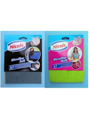 Набор Николс  Салфетка microfiber Soft 32х35 и Multi 32х36 Nicol's. Цвет: зеленый