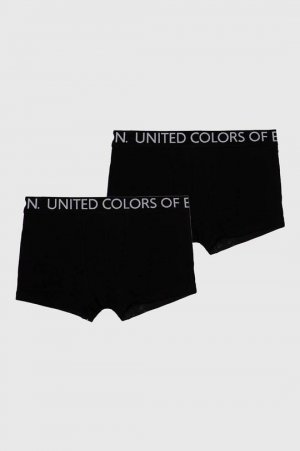 United Colors of Benetton Набор детских боксеров, 2 шт., черный