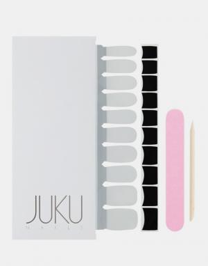 Черные наклейки для французского маникюра Juku Nails. Цвет: черный