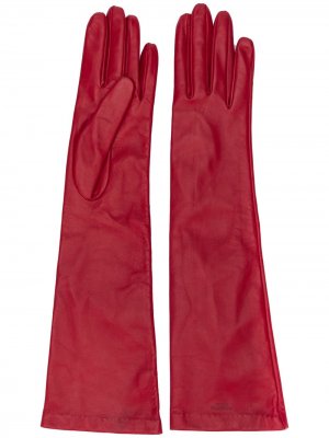 Длинные перчатки Rochas. Цвет: красный