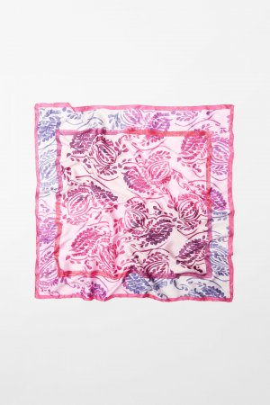 Атласный платок с принтом Zara, розовый ZARA